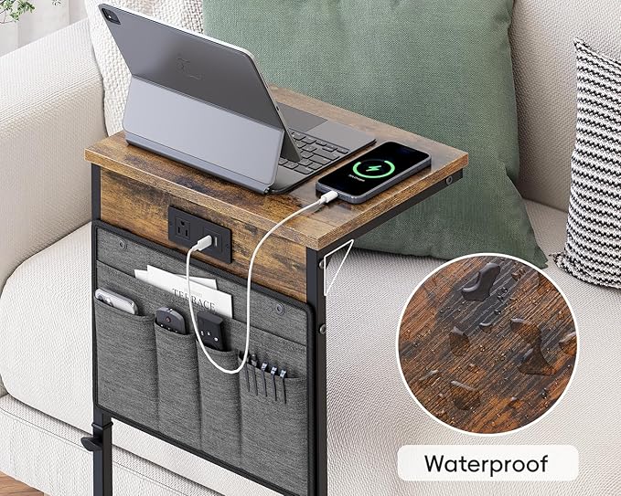 Vagusicc C-Shaped End Table