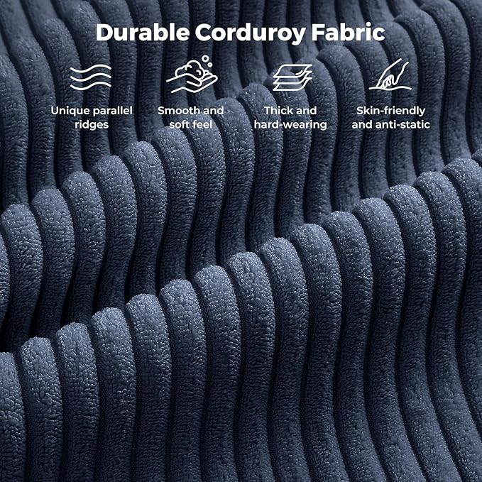 Vesgantti 97" Modular Sectional Sofa Dark Blue, U-Shaped Couch