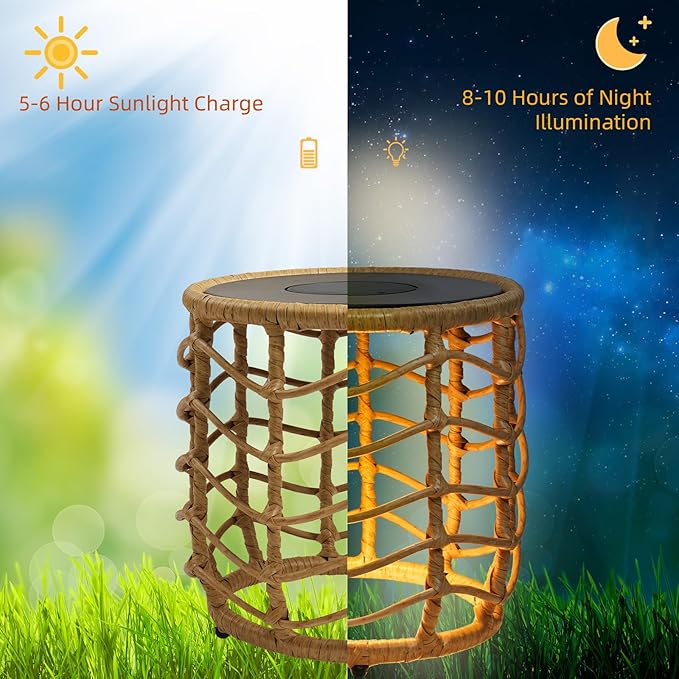 Solar Yard Boho Solar Nesting Tables