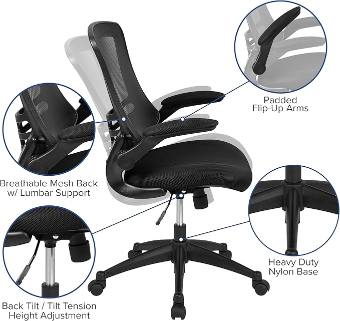 Flash Furniture Kelista Mid-Back Swivel Office Chair