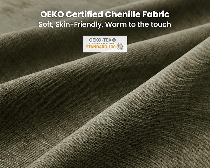 77" Oversized Chenille Couch Modular Sectional Sofa, Washable Cloud Couch