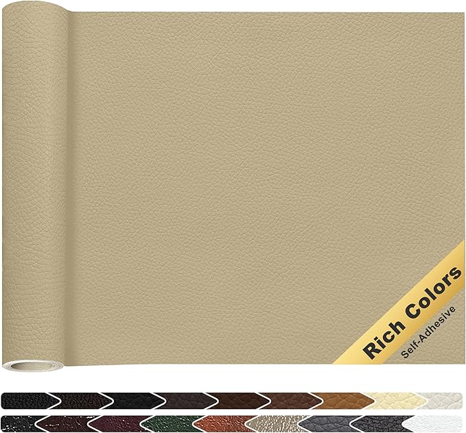 KING MOUNTAIN Leather Repair Patch, 16 x 60 Inches self Adhesive Leather Repair