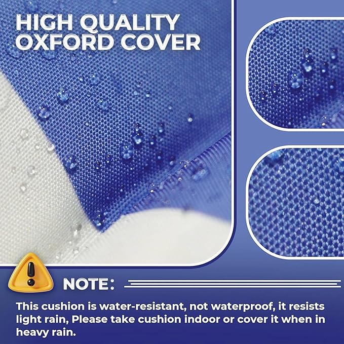Outdoor Chaise Lounge Chair Cushion Waterproof 74.4 x 22 x 4.7 Inches Memory