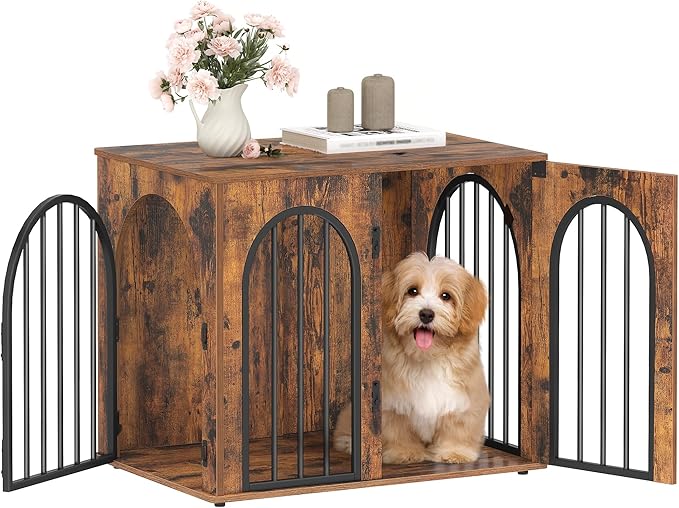 Hzuaneri 26.8'' Wooden Dog Crate Furniture, Indoor Dog Kennel Dogs Cage