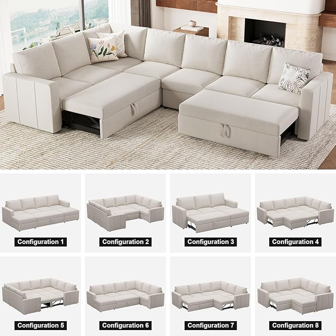 Belffin Modular Sectional Sleeper Sofa