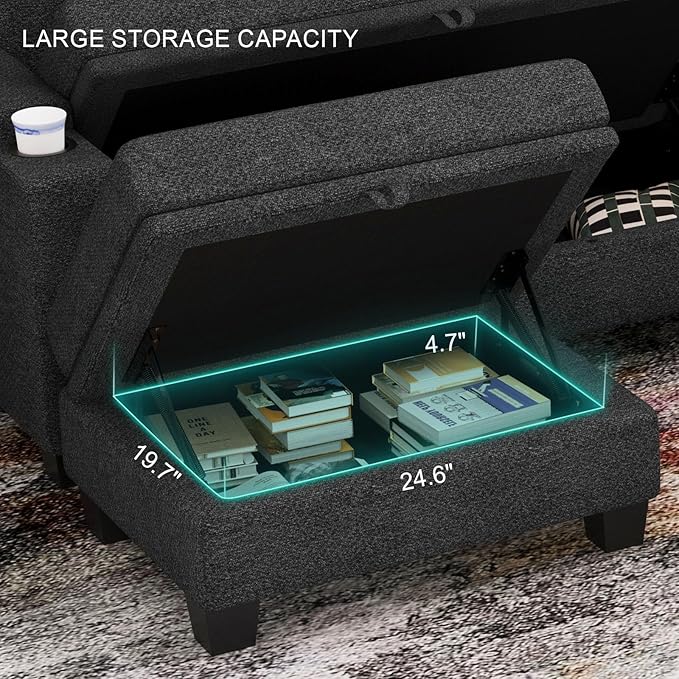 Belffin Standard Ottoman with Storage