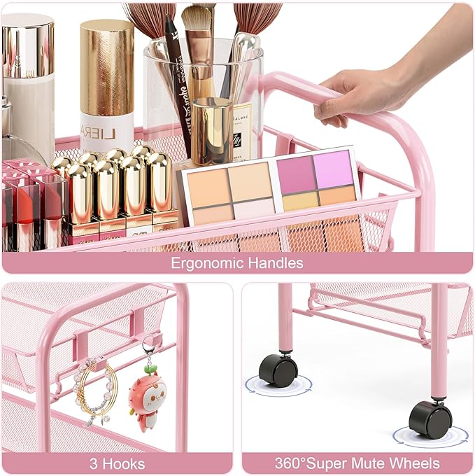 TOOLF 4 Tier Rolling Utility Cart