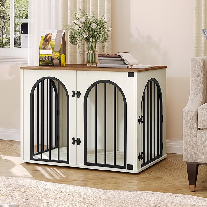 Hzuaneri 31.5'' Wooden Dog Crate Furniture, Indoor Dog Kennel Dogs Cage