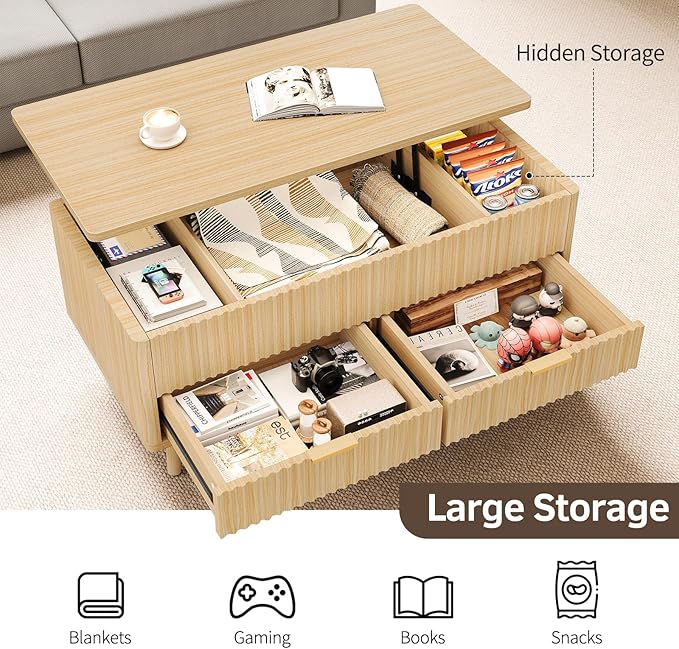 Lift Top Coffee Table with Storage