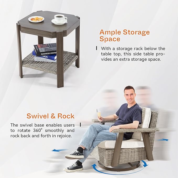 Joyside Patio Chair with Side Table