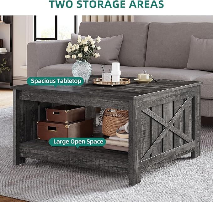 YITAHOME Coffee Tables Farmhouse Coffee Table