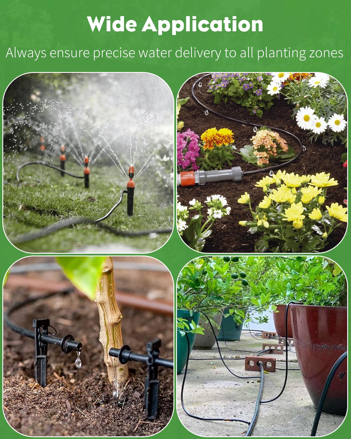 Pawfly 200 ft. 1/4 Drip Irrigation Tubing, Black Distribution Tubing for Drip Irrigation System, Polyethylene Drip Line, Drip Irrigation Hose Tube for Quick-Connect Drip Irrigation Emitters