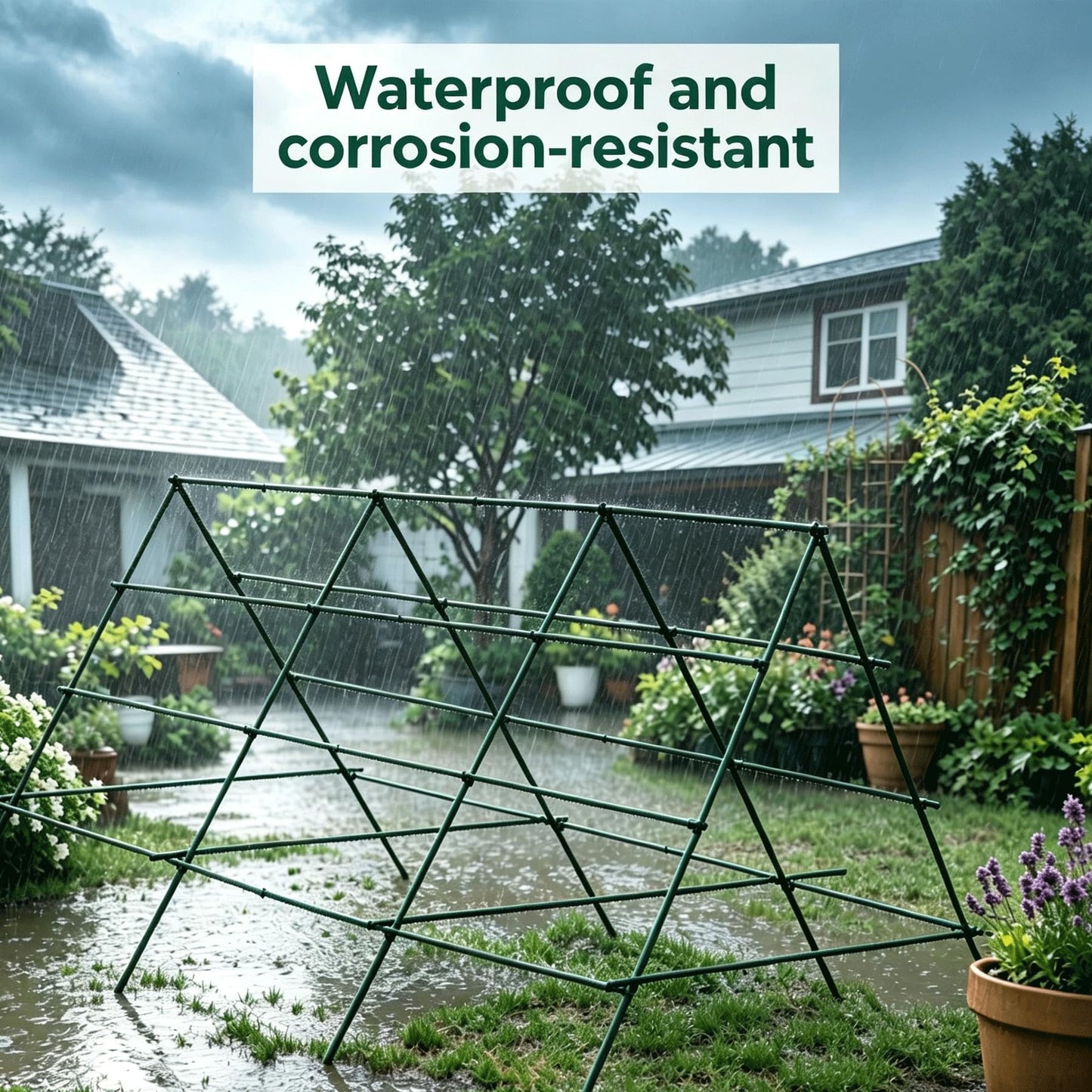 Orgrimmar 26 PCS 57" Garden Support Stakes Plastic Coated Deformable Climbing Plant Trellis Plant Climbing Frame for Tomato Cucumber Eggplant Vine Vegetable (57 Inch)