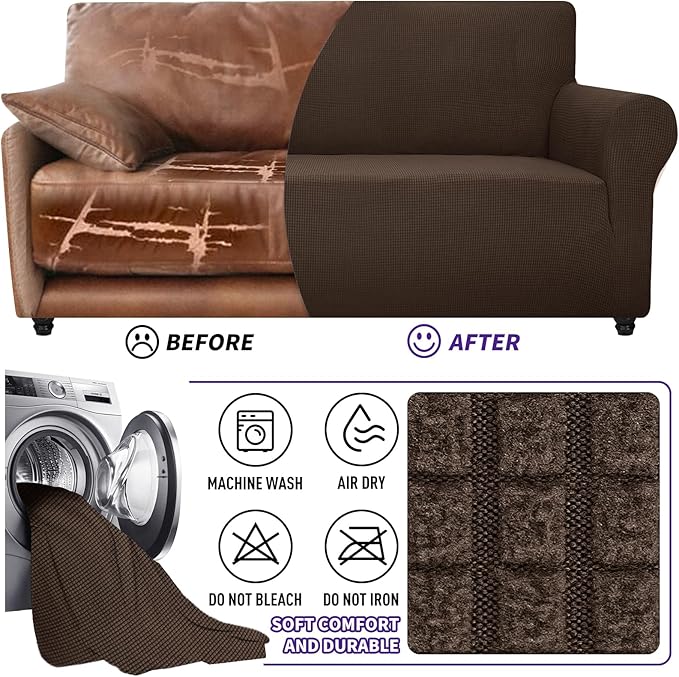 ZNSAYOTX Super Stretch Couch Cover Love Seat Sofa Covers