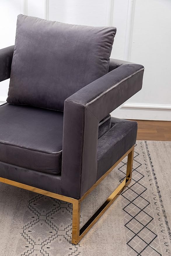 Roundhill Furniture Lenola Upholstered Accent Arm Chair