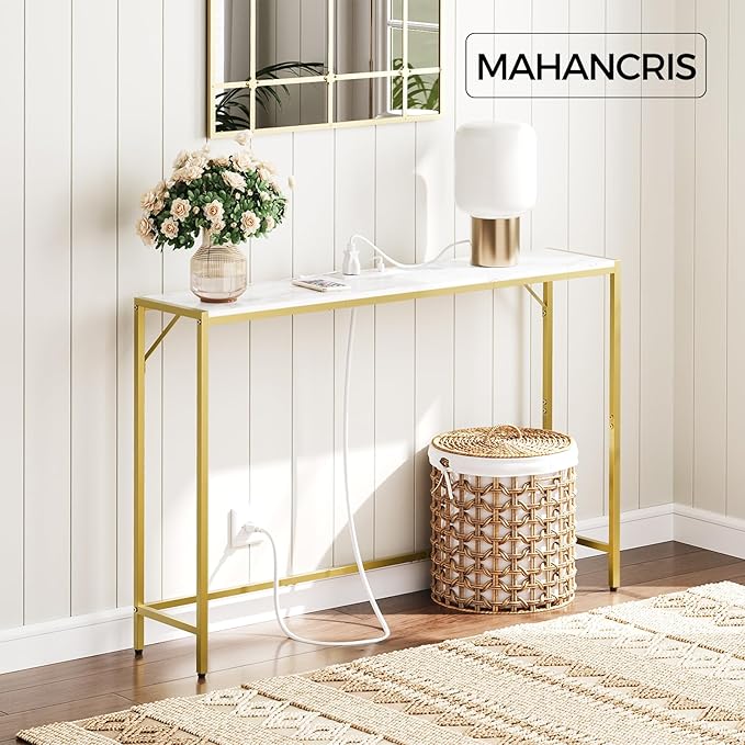 MAHANCRIS Console Table, Narrow Sofa Table, 43.3” Entrance Table