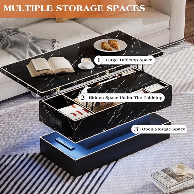 SYESWAY 39.4" Lift Top Coffee Table