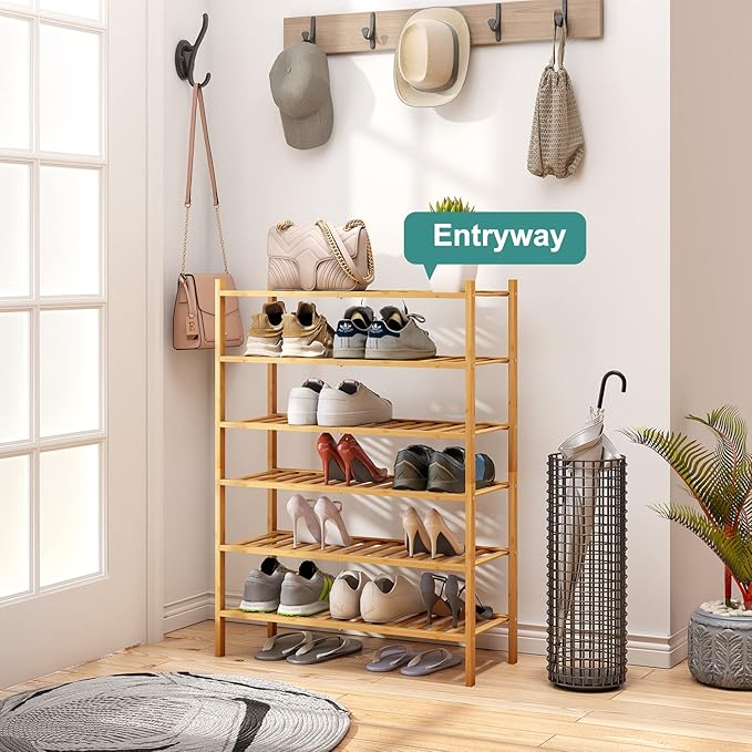 viewcare 6-Tier Bamboo Shoe Rack