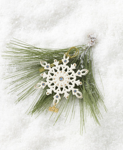 Lenox 898581 2026 Gemmed Snowflake Ornament