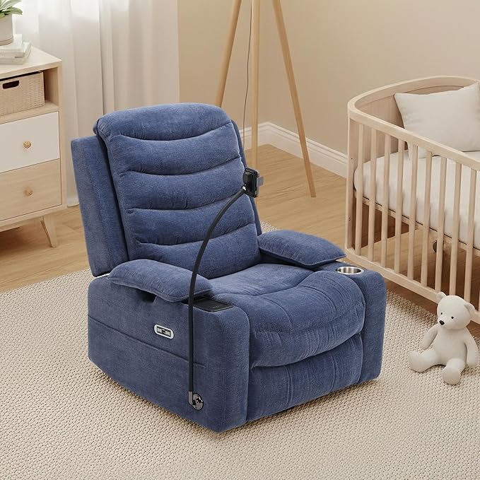 Olela Power Glider Recliner Nursery Chair, Swivel Rocking Chair