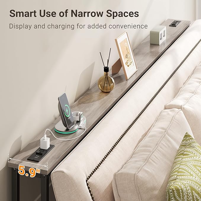 ELYKEN 2 Pack 5.9" Narrow Console Sofa Table