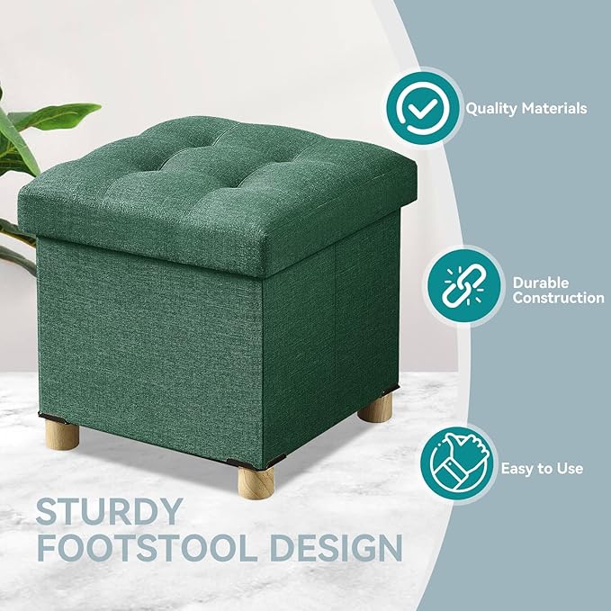 BRIAN & DANY Ottoman with Storage, Small Storage Ottoman