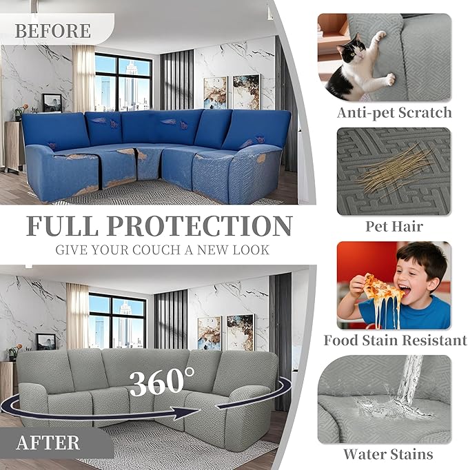 100% Waterproof Sectional Recliner Couch Covers