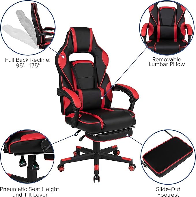 Flash Furniture X40 Gaming Chair Racing Ergonomic Computer Chair