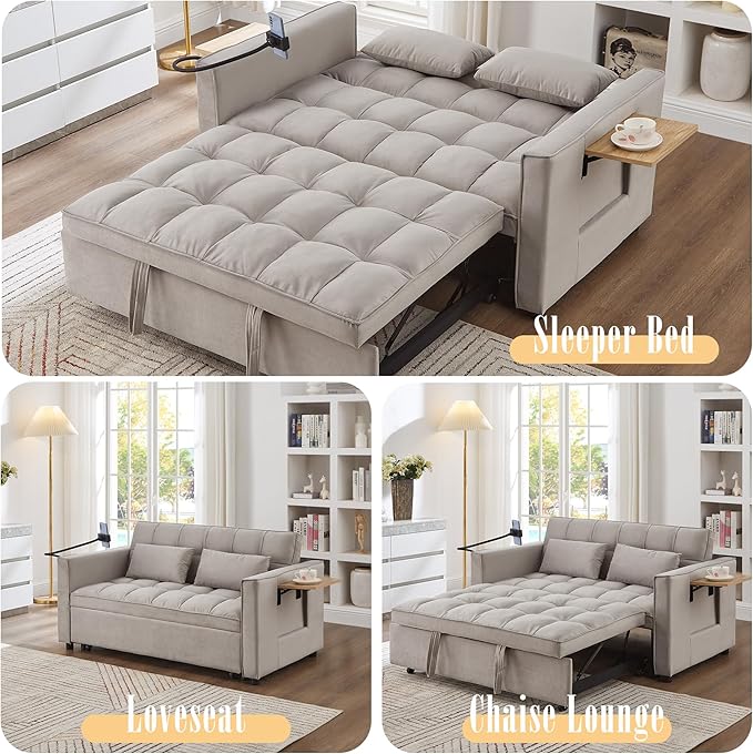 70” 3-in-1 Convertible Sofa Bed Couch