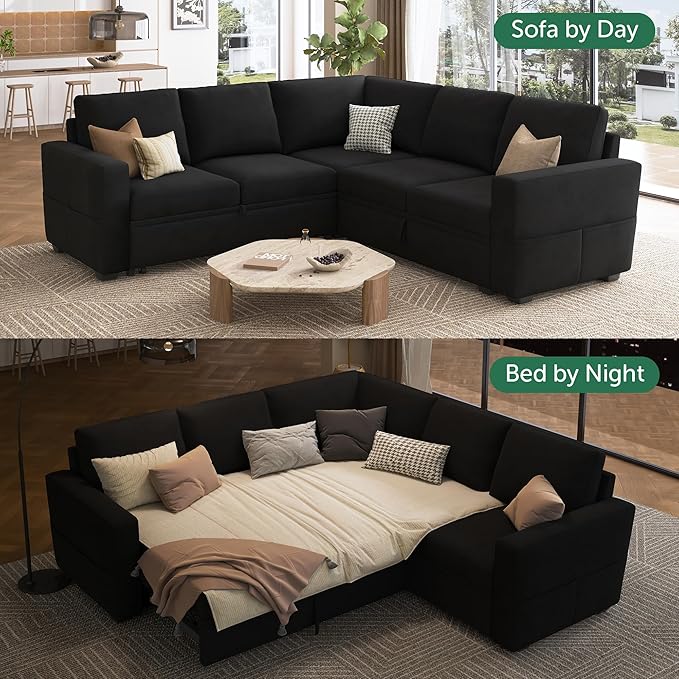HONBAY Modular Sectional Sleeper Sofa
