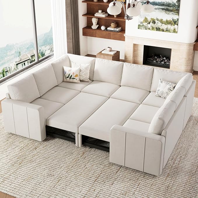 Belffin Modular Sectional Sleeper Sofa Bed