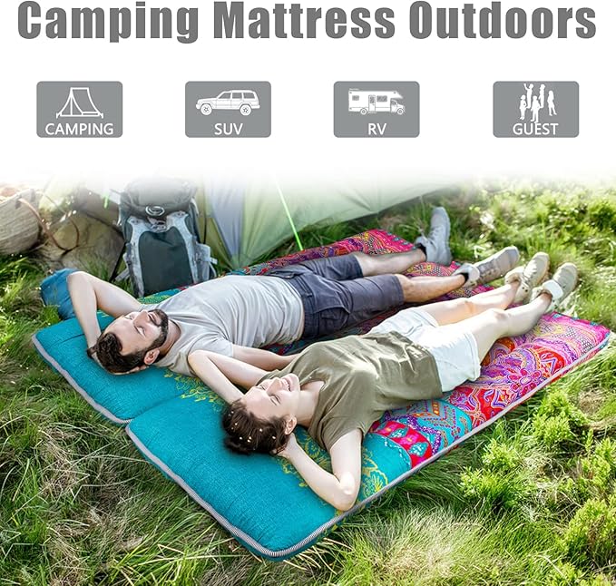 MAXYOYO Bohemian Floor Bed, Japanese Futon Mattress, Narrow Twin Single Bed