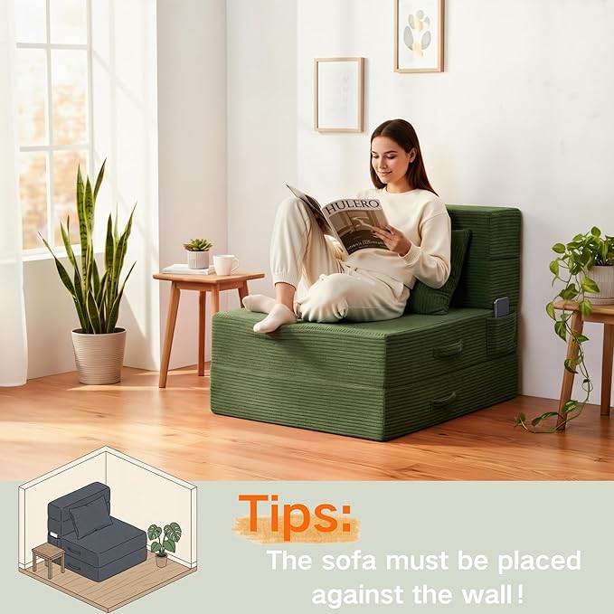 Folding Sofa Bed, 4 in 1 Convertible Sleeper Chair