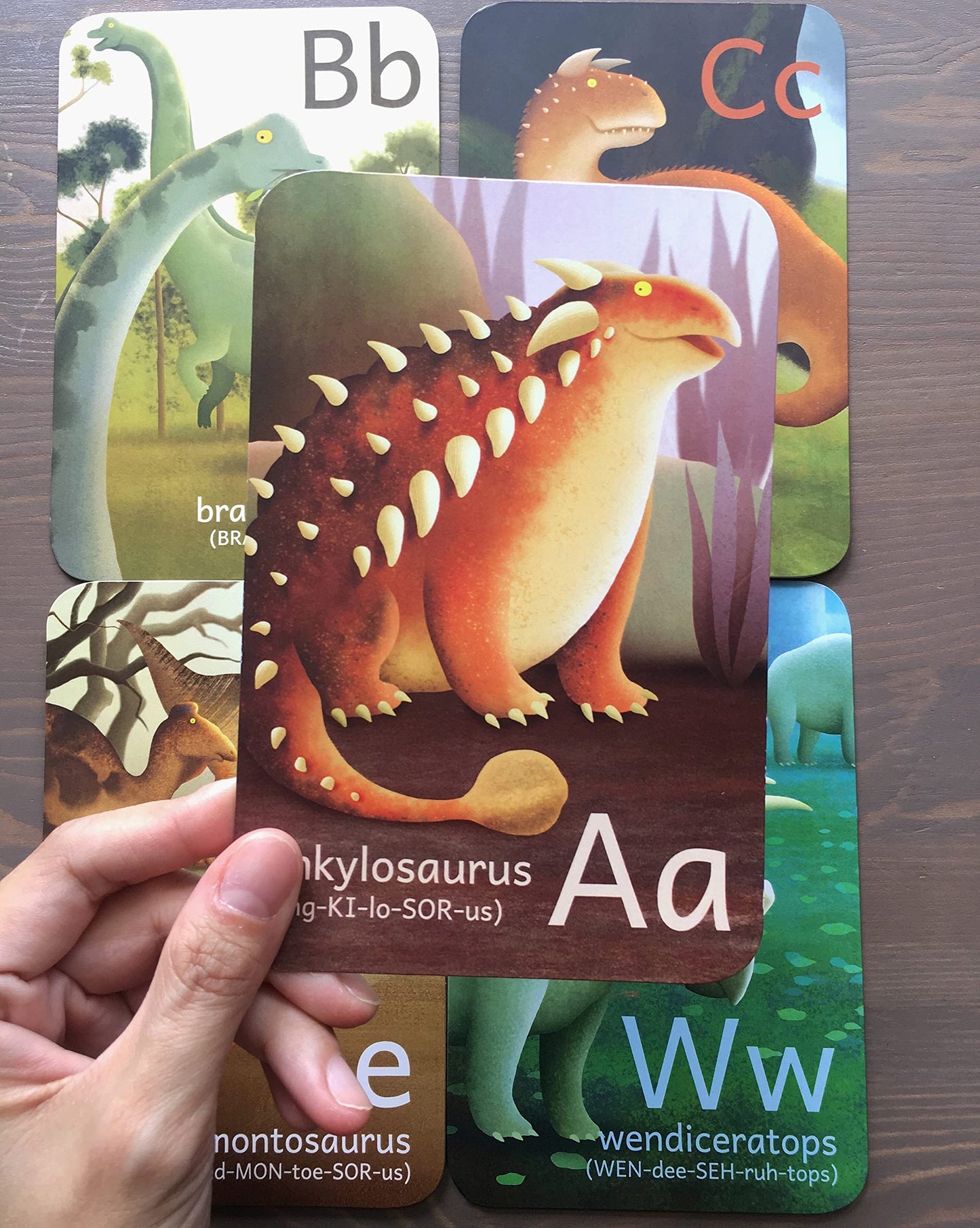 Tiny Worlds: Dinosaur ABC Flash Cards, Alphabet A to Z Dinosaurs flashcards for Kids 4-8 Years, Dinos Picture Learning Cards, Dino Flash Card for Pre-K, Children: Set of 26 FlashCards