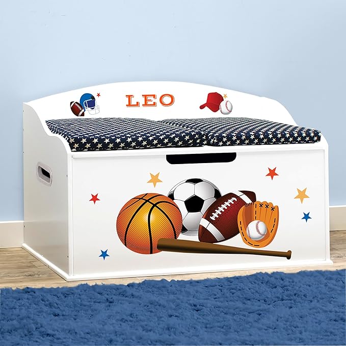 DIBSIES Personalized Creative Wonders Toy Box, 30 x 19.25 x 18 inches,