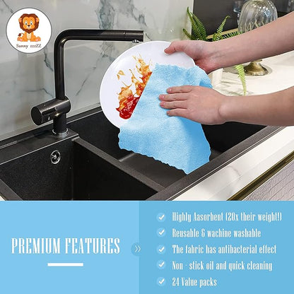 24 Pack Kitchen Dishcloths
