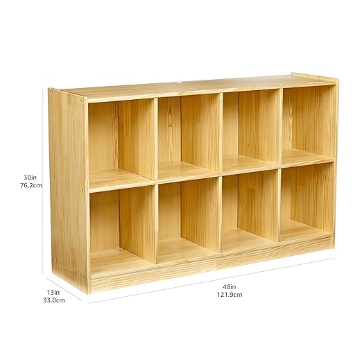 Amazon Basics Block Storage Cabinet, Backpack Organizer Shelf, 8 Compartment
