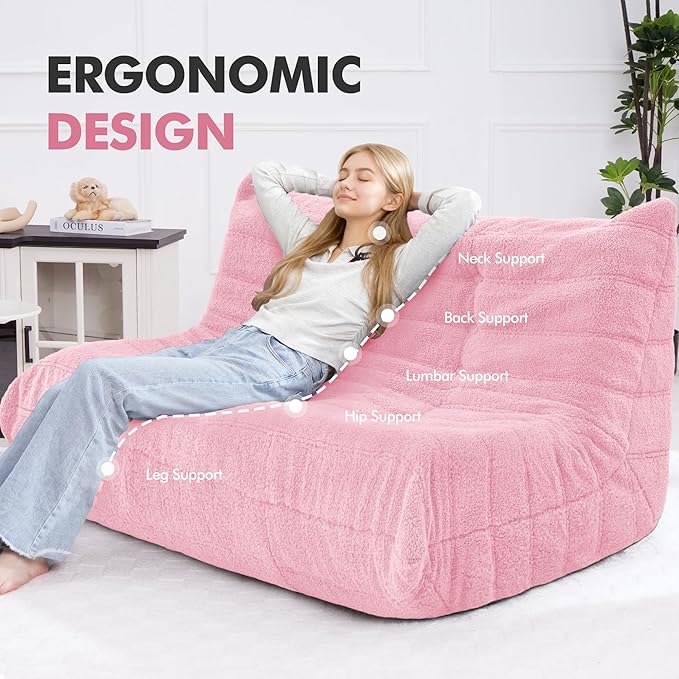 Bean Bag Loveseat Chair Big Sofa Beanbag Chair
