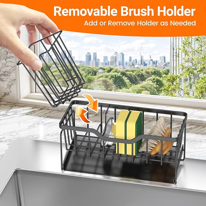 StorageRight Kitchen Sink Caddy Organizer, Rustproof Sponge Holder