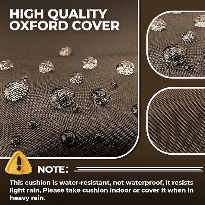 Waterproof Outdoor Chaise Lounge Chair Cushion 74.4 x 22 x 4.7 Inches Memory