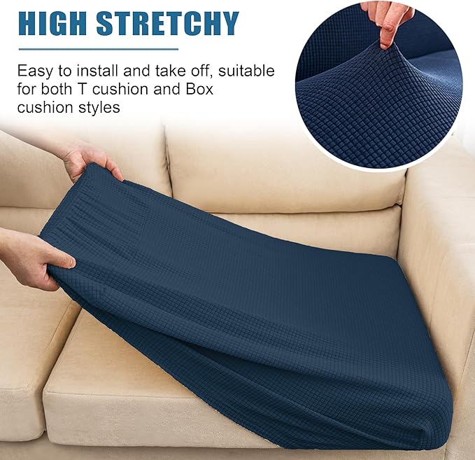 Water Repellent Couch Cushion Cover Loveseat Cover, Stretch Sectional Sofa Seat