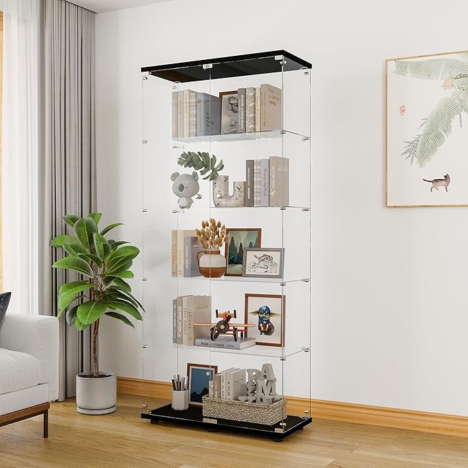 LFT HUIMEI2Y Glass Display Cabinet 5-Shelf