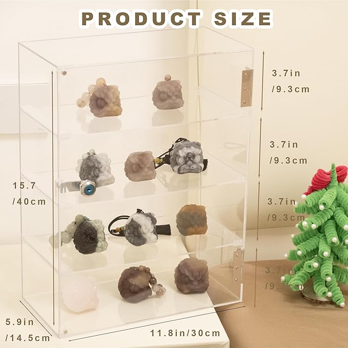 4 Shelf Clear Acrylic Display Case
