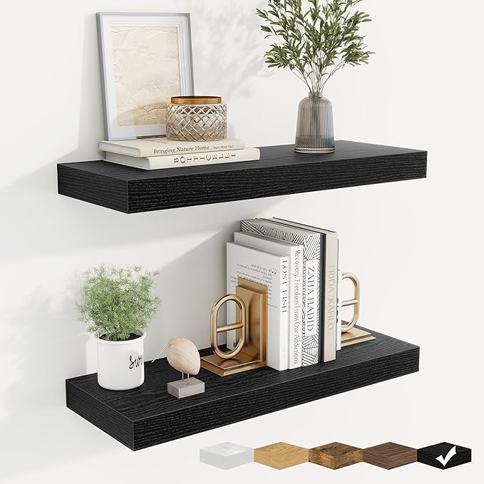 fuqing Floating Shelves for Wall, Wall Mounted Wood Floating Shelf
