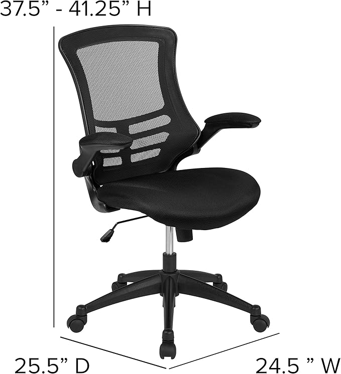 Flash Furniture Set of 8 Mid-Back Swivel Ergonomic Task Office Chairs
