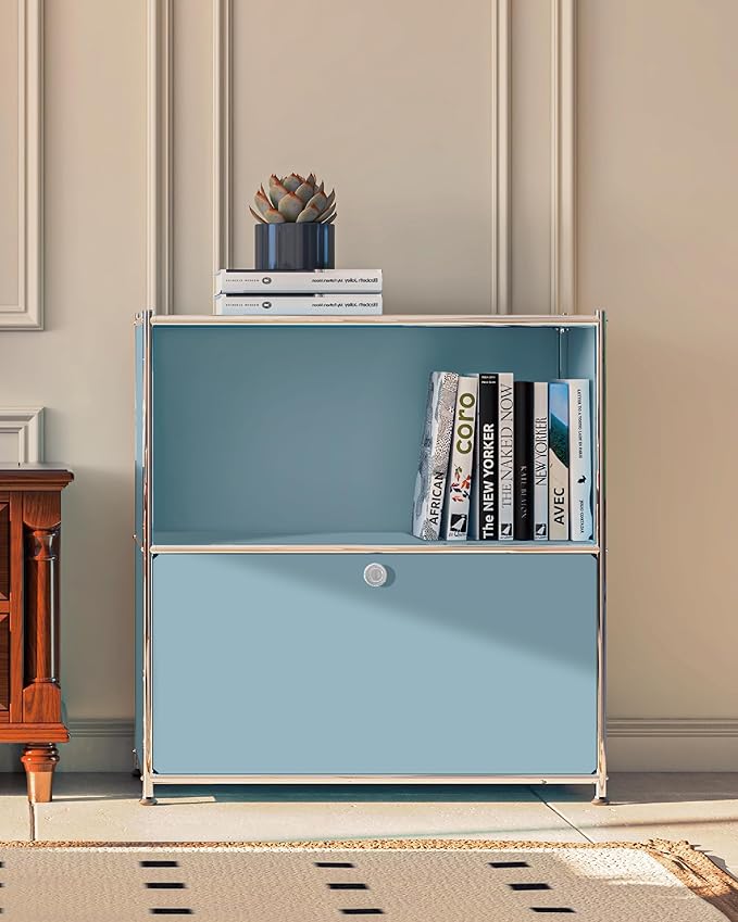 32.5-Inch Flip-Top Side Table & Buffet Cabinet