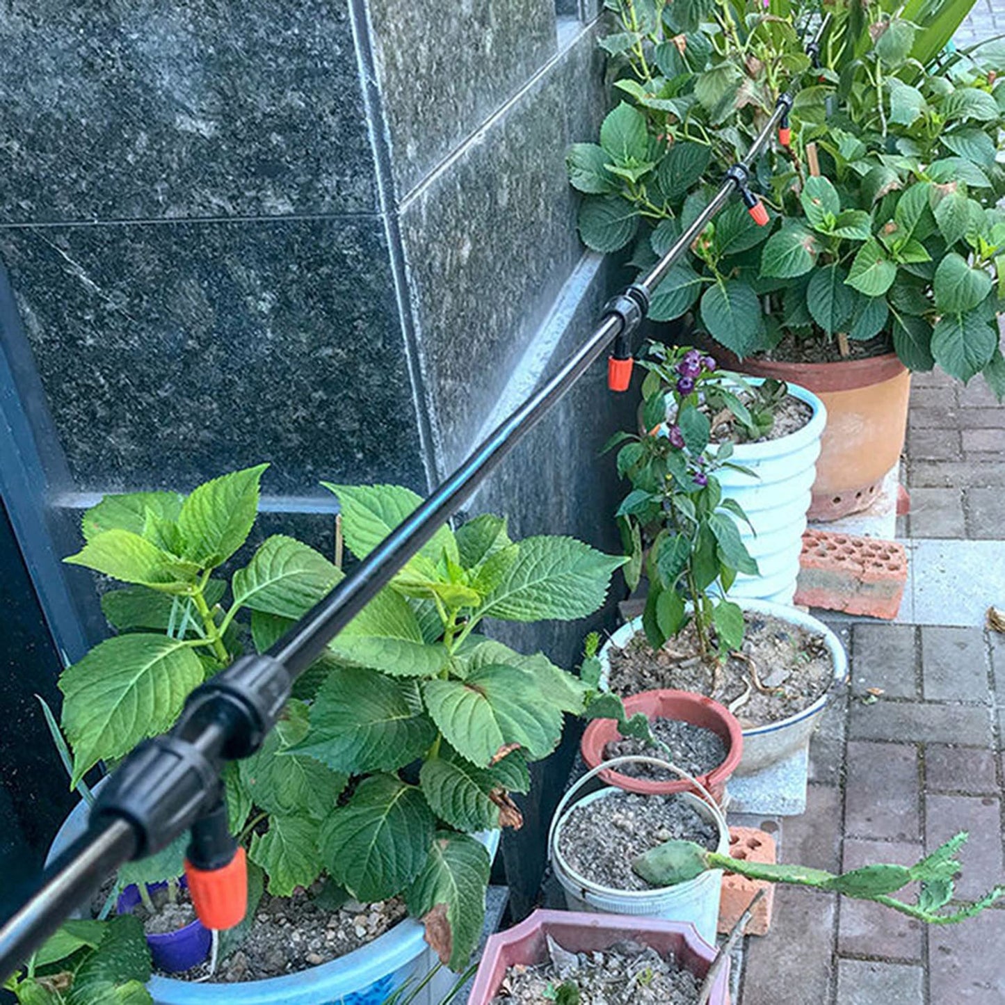Automatic Plant Watering Systemswith 15m Drip Hose and Atomizing Nozzles for Efficient Home Gardening