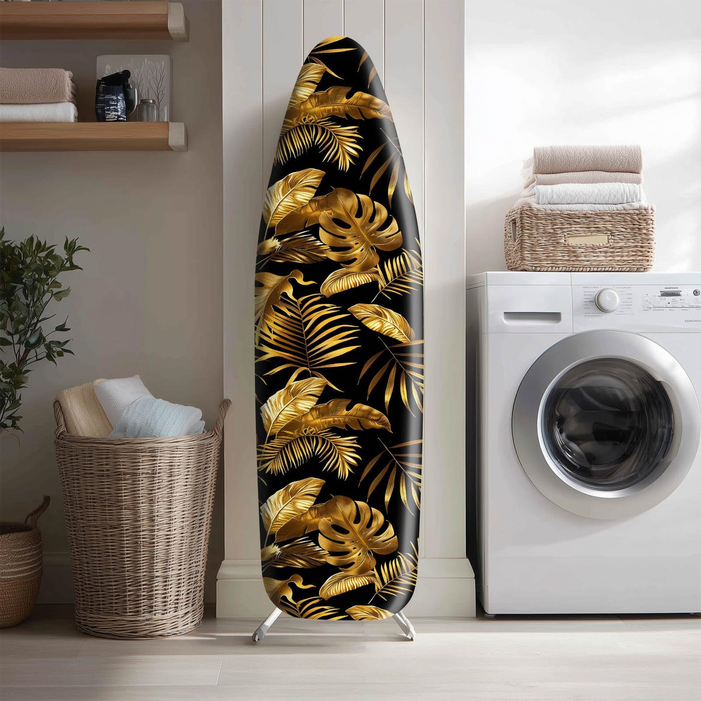 HOMETITUTE Merry Christmas Ironing Board Cover Stretch Fabric with Elasticity Velcro Fastening Winter O Holy Night Nativity Scene Ironing Board Cover 15x54 Inches Home Decor