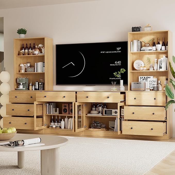 TUSY 71" Large TV Stand Set