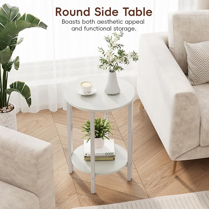 Vagusicc Side Table, Small Round End Table, Circle Table Small Round Coffee